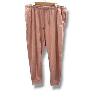 Nike Sportswear Joggers Womens 2X Pink Fleece Sweatpants Madder Root Plus Size